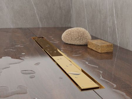 Душевой лоток Plumberia Selection PSM MODULAR PSM90OR 90х5 золото
