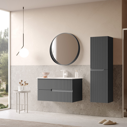 Тумба с раковиной Orka Moonlight 5003445 91х51х51 цвет антрацит матовый - фото 3