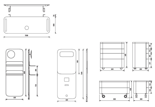 Тумба Creavit Foglia FL3080.00 80x40x45 напольная цвет коричневый - фото 2