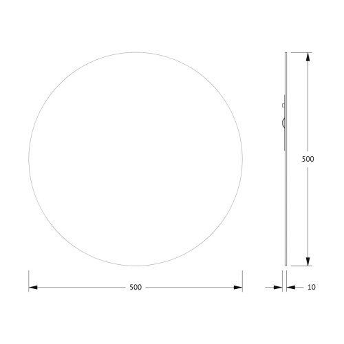 Зеркало в ванную Evoform Colora BY 0451 50х50 цвет черный - фото 2