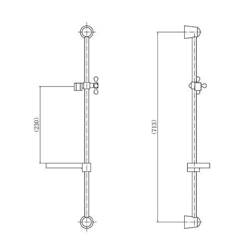 Душевая штанга D-Lin D63562 хром - фото 2