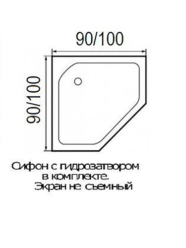 Душевой поддон WEMOR 90/14 P (10000003089) 90х90 акрил белый с каркасом - фото 2
