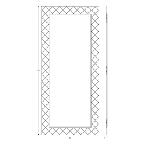 Зеркало в ванную Evoform Florentina BY 5009 80х179 цвет серый - фото 2