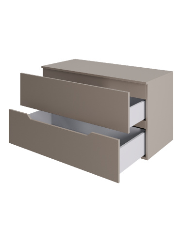 Тумба под раковину Orange Line Li-100TuLMDF 101х46х54 подвесная цвет бежевый - фото 4