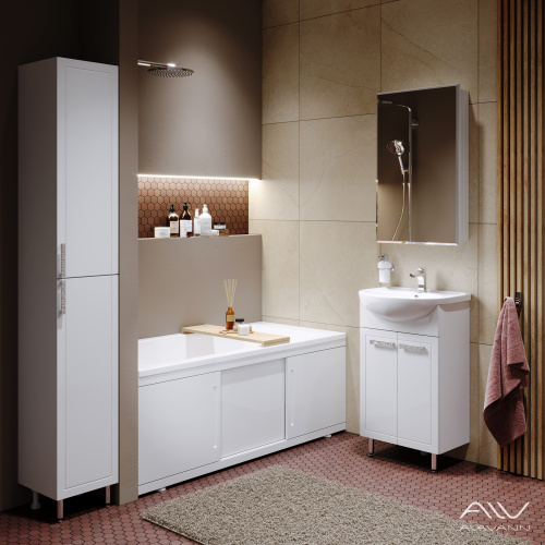 Зеркало-шкаф Alavann Vittoria ALV0293001 50х13х80 подвесной цвет белый - фото 3