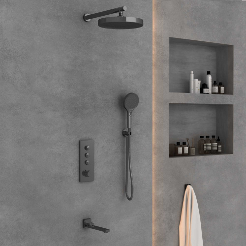 Душевая система Vincea VSFW-433TI2GM встраиваемая в стену с термостатом