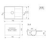 Кухонная мойка Uperwood ECON UPD-507 4010202109 75х50 цвет бежевый поверхность матовая