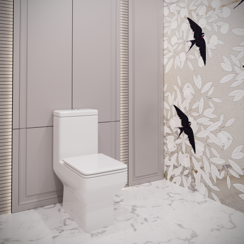 Унитаз-компакт напольный с бачком Stella Polar Теруэль SP-00001876 белый с сиденьем микролифт душевой смыв - фото 2