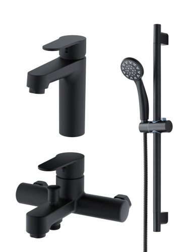 Душевой набор OneLife  P07-511b настенный  черный - фото 2