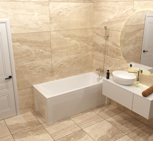 Ванна акриловая Timo RITTA RITTA1775 170х75 пристенная прямоугольная без каркаса - фото 3