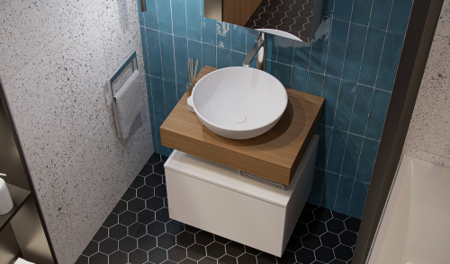 Столешница Velvex UNIT st.UNI.60-67 60х50х11 подвесная цвет дуб французский - фото 2