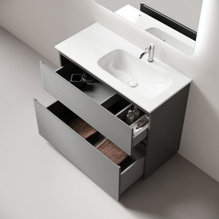 Тумба под раковину Sancos FOLK Floor FL100FRES 100х40 напольная цвет серый