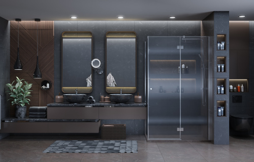 Душевой уголок Ambassador Diamond 12011104R 120х80 стекло прозрачное профиль хром глянцевый без поддона - фото 4