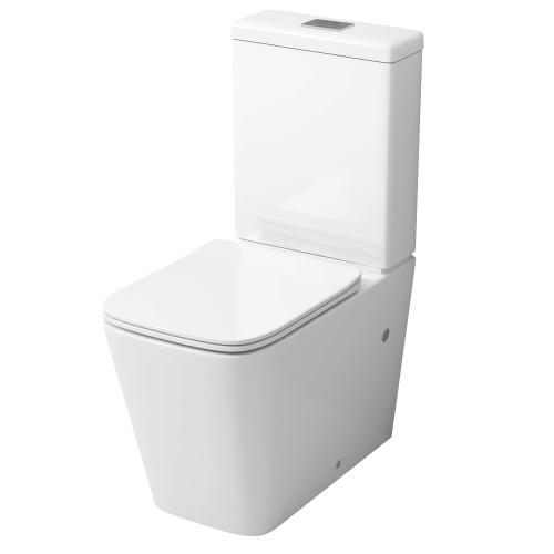 Унитаз напольный с бачком Grossman Санфаянс GR-4445S белый глянцевый с сиденьем микролифт безободковый каскадный смыв