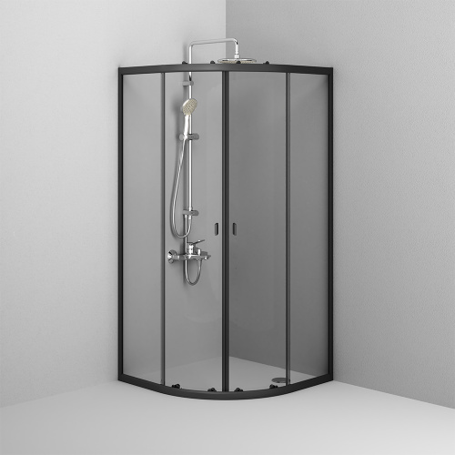 Душевой уголок Am.Pm X-Joy W88G-205-090BT64 90х90 стекло прозрачное профиль черный без поддона - фото 4