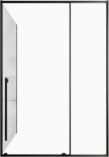 Душевой уголок Allen Brau Fantasy 3.11008.31 + 3.11013.31 140х90 стекло прозрачное профиль черный матовый без поддона - фото 2