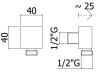Шланговое подключение для душа Paffoni Level ZACC238NO