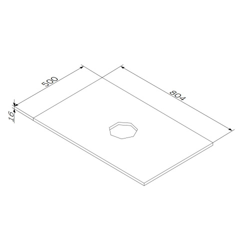 Столешница Am.Pm Func M8FST0800WM 80х50 накладная цвет белый - фото 3