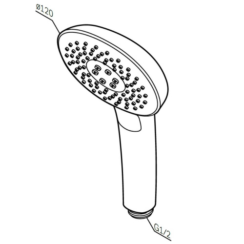 Душевая лейка Am.Pm Spirit V2.0 F0270A000 круглая - фото 4