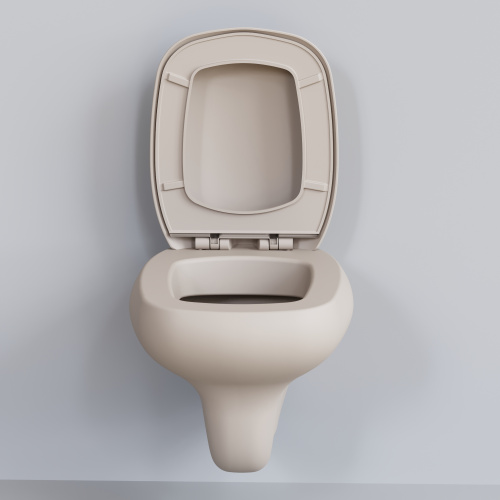 Чаша унитаза подвесная Ambassador Diamond 123T20401R цвет бежевый матовый без сиденья - фото 5