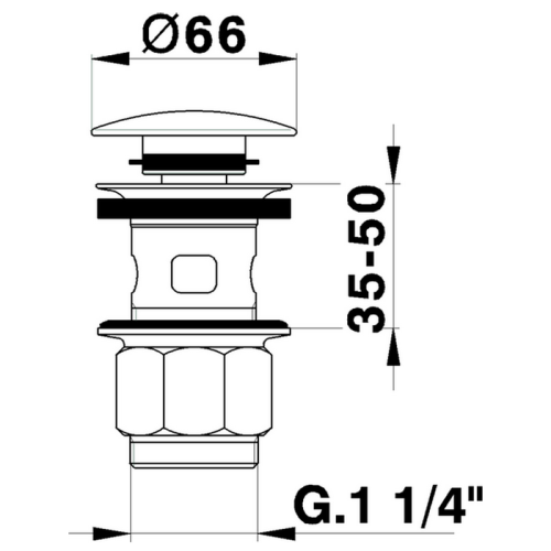 Донный клапан для раковины Cisal Complementi ZA00162021 - фото 2