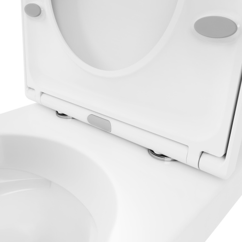 Унитаз-компакт напольный с бачком Lavinia Boho Grance Hill 3307002R белый глянцевый с сиденьем микролифт безободковый каскадный смыв - фото 3