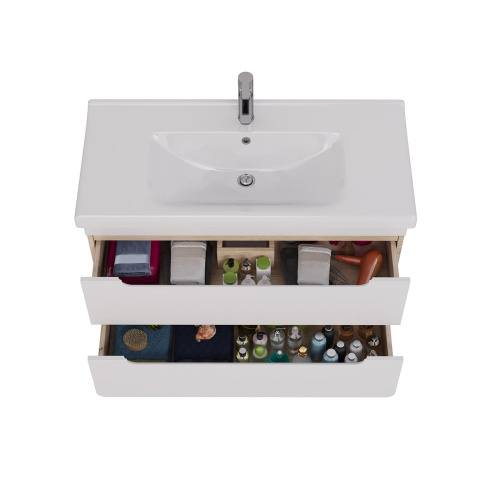 Тумба под раковину LeMark Olivia LM08OL100T 96х45х54 подвесная цвет белый - фото 3