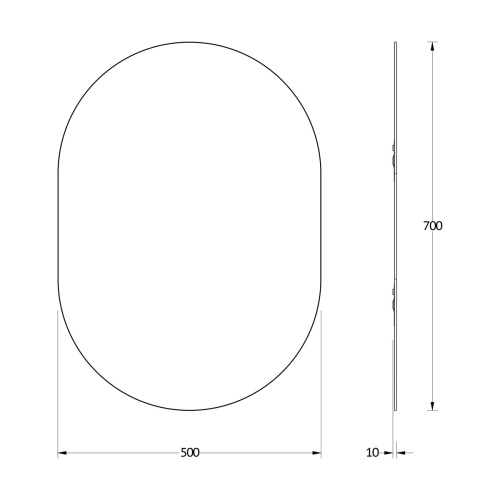 Зеркало в ванную Evoform Colora BY 0463 50х70 цвет черный - фото 2