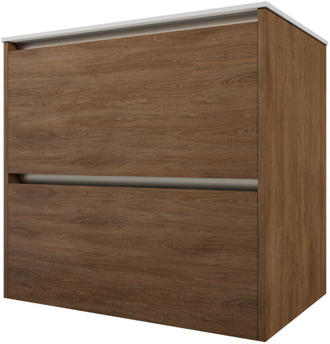 Тумба под раковину Allen Brau Activity 1.34011.NO 70х46х65 подвесная цвет зеленый/темное дерево - фото 2