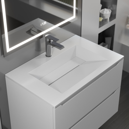 Тумба с раковиной Uperwood Tanos-Next 290000010 80х45х52 цвет белый матовый - фото 5