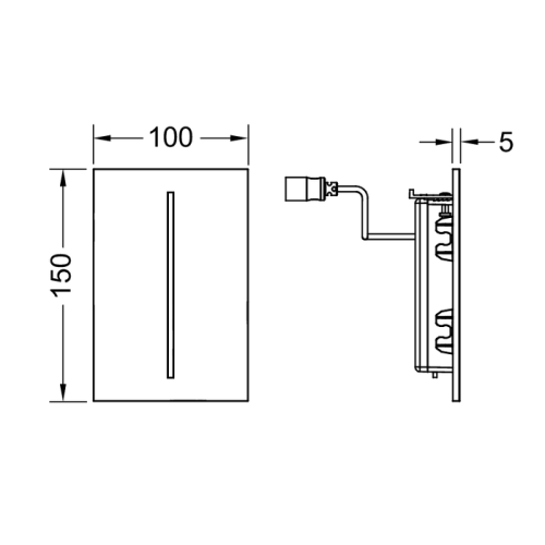 Панель смыва инфракрасная Tece TECEfilo 9242036 цвет белый матовый - фото 2