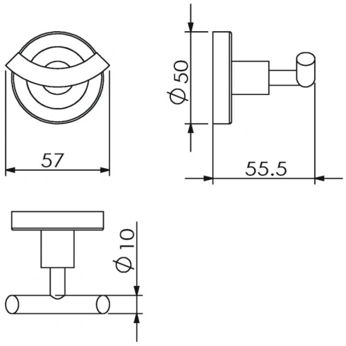 Крючок двойной Langberger BURANO 11032B - фото 2