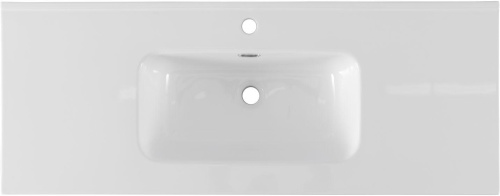 Раковина керамическая Allen Brau Glority 1.35010.20 120х47 полувстраиваемая цвет белый 1 отверстие под смеситель - фото 3