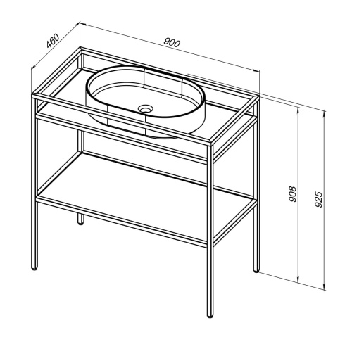 Консоль под раковину Allen Brau Liberty 1.33004.BB - фото 5