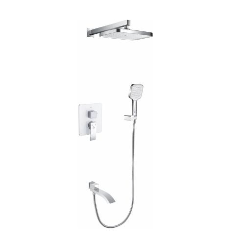 Душевая система Rose R1535F встраиваемая в стену цвет белый/хром - фото 2