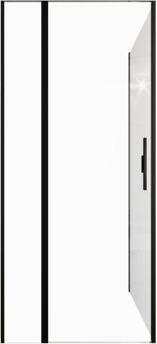 Душевой уголок Allen Brau Priority 3.31003.BBA + 3.31015.BBA 90х80 стекло прозрачное профиль черный без поддона - фото 4