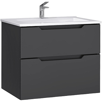 Тумба под раковину Jorno SLIDE Sli.01.75/P/A 75х47х60 подвесная цвет антрацит
