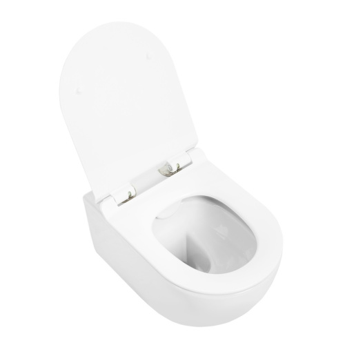 Чаша унитаза подвесная Cezares MOLVENO CZR-2468-TH-R цвет белый без сиденья безободковая каскадный смыв - фото 2