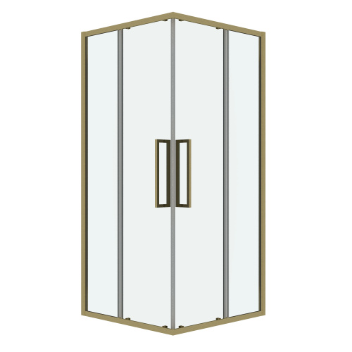 Душевой уголок Grossman Cosmo 300.K33.02.1010.32.00 100х100 стекло прозрачное профиль золото матовое без поддона