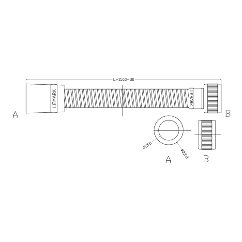 Шланг для душа LeMark LE8044P - фото 2