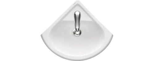 Раковина из сантехнического фарфора Santeri Радиан 1.3130.9.S00.10B.0 48х41 встраиваемая цвет белый 1 отверстие под смеситель - фото 2