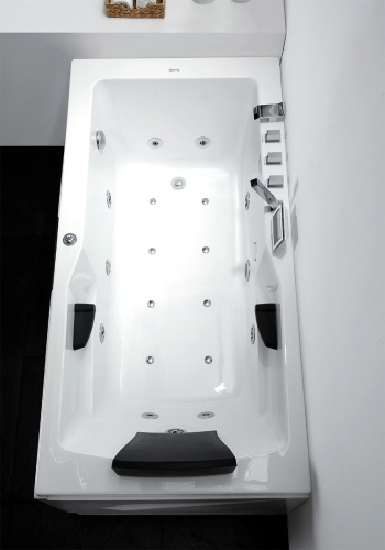 Ванна акриловая гидромассажная Gemy G9066 II K L 171х86 пристенная прямоугольная с каркасом - фото 3