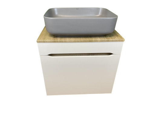 Тумба с раковиной Sintesi STL.W7018_SIN-LVB-APP-409GM 60х55х50 подвесная цвет белый - фото 4