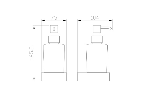 Дозатор для мыла Wonzon & Woghand Lotte WW-8333-BG - фото 2