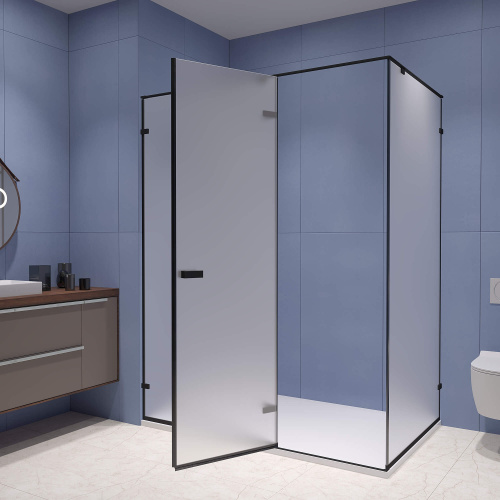Душевой уголок RGW Stilvoll 353204028-24 120х80 стекло матовое профиль черный без поддона - фото 2