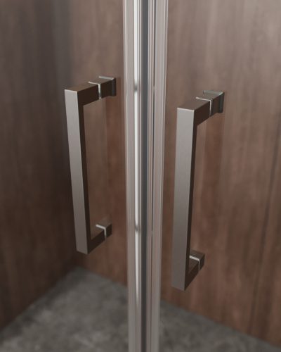 Душевая дверь Cezares MOLVENO MOLVENO-BF-2-170-C-GM-IV 170х195 стекло прозрачное профиль оружейная сталь - фото 2