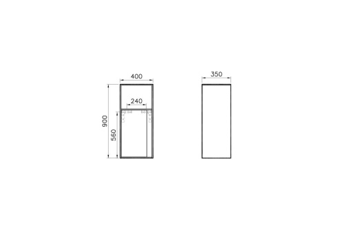 Шкаф Vitra Metropole 58208 40х35х90 подвесной цвет сливовое дерево - фото 4