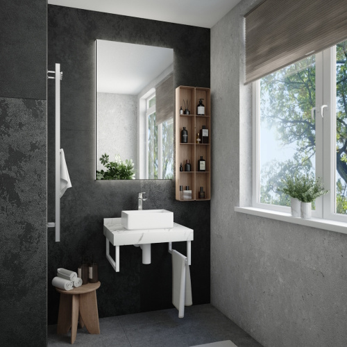 Столешница Teymi Helmi T150106 60х50 подвесная цвет белый - фото 5