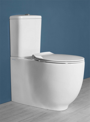 Чаша унитаза напольная Hatria LE FIABE Y1E801 цвет белый без сиденья безободковая каскадный смыв - фото 2