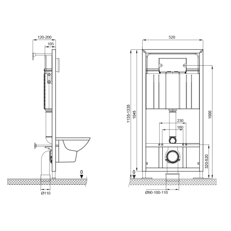 Инсталляция для унитаза Bettoserb Sava Fix Slim 40006456